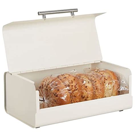 mdesign metal bread box|mDesign Metal Bread Box Bin with Hinged Lid .